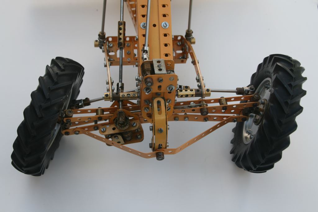 Front Axle with Wheels Leaning and Steering
